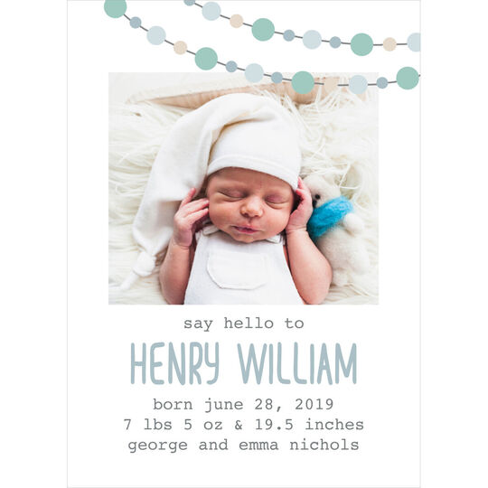 Say Hello To Photo Birth Announcements